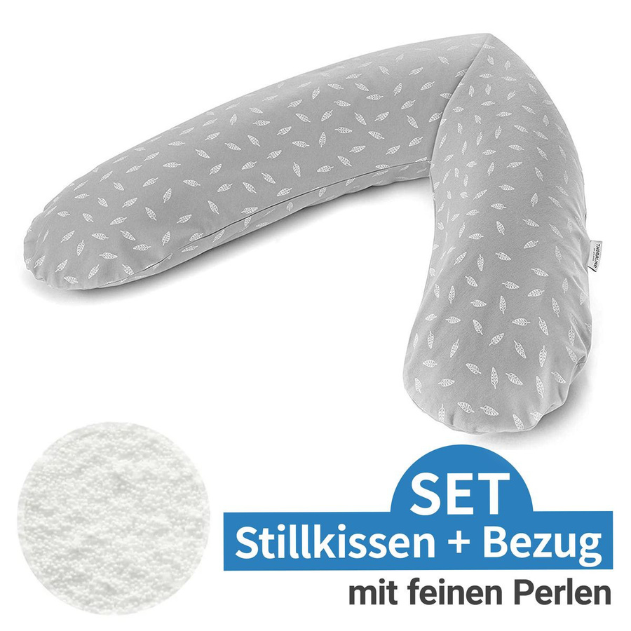 Theraline Stillkissen Das Original Leaves Grau 190 cm - Bild 1