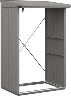 Ecostar Kaminholzregal Elegant-V aus Metall in Grau, B/H/T: 112,7 x 198 x 102,5 cm - Bild 2