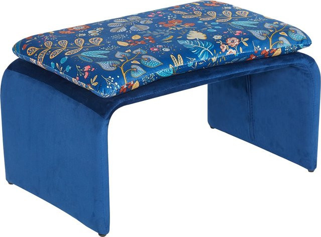 HTI-Living Polsterhocker Vance Blue Fantasy mit floralem Stoffmuster, B/H/T: 61 x 34,5 x 40 cm - Bild 1