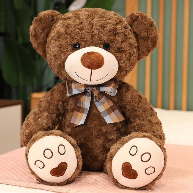 Linyi toy Bow-Knot Teddybär Puppe, Stofftier Bär, 35cm - Bild 1