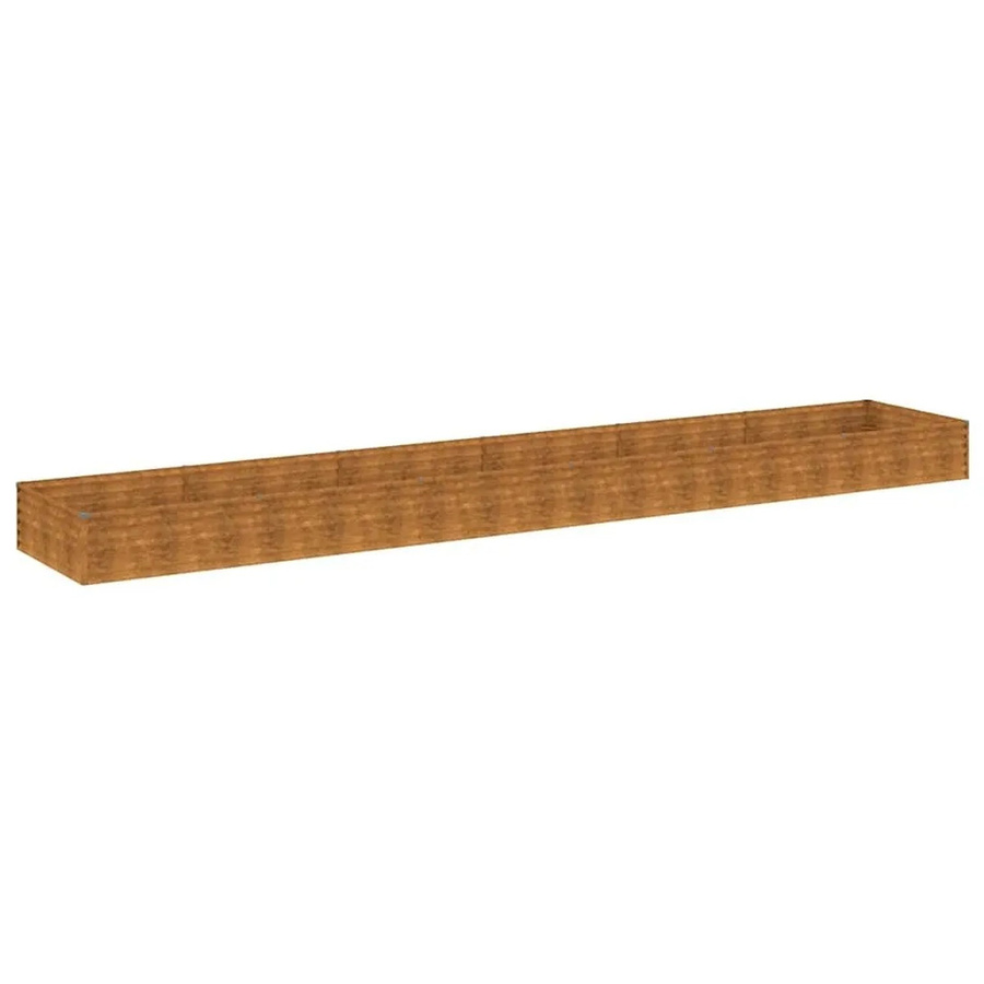 DELUKE Hochbeet AKSEL aus Cortenstahl in Braun, Metall-Pflanzenbeet für Gemüse und Blumen, B/T/H: 579 x 100 x 36 cm - Bild 2