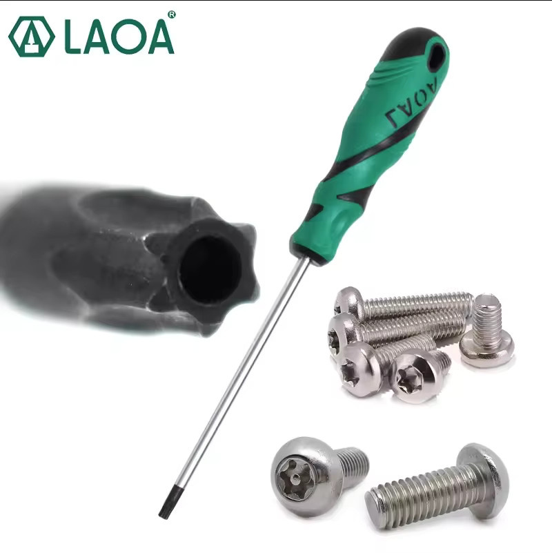 LAOA Torx Sechskant-Spezialschraubendreher mit S2-Stahl und Mittelloch in Grün - Bild 3