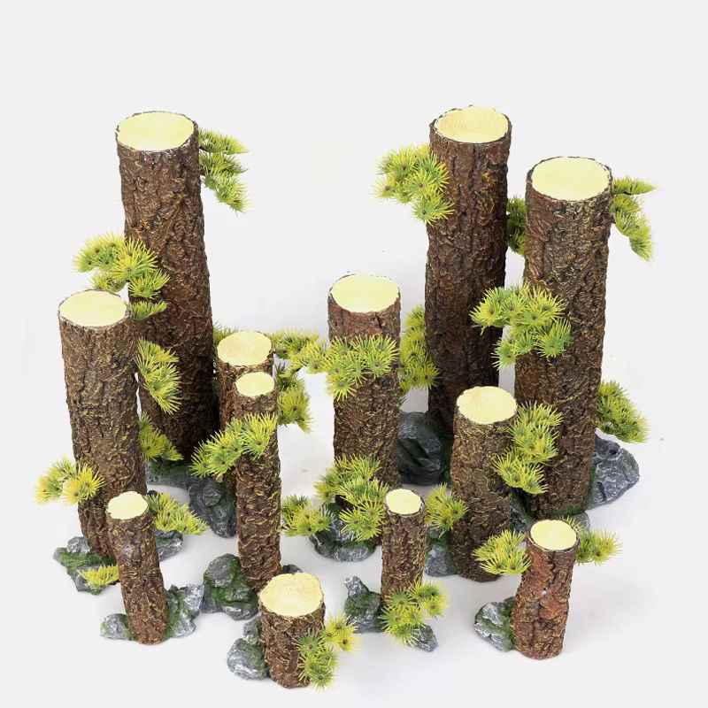 Aquarium Dekoration aus Kunstharz in Braun als Simulation von sinkendem Holz und Baumstamm für die Landschaftsbau Gestaltung in deinem Wasserglas oder Regenwald-Aquarium - Bild 2