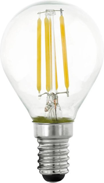 Eglo LED Leuchtmittel E14 Globeform in Transparent mit Warmweißem Licht, 4,5 W - Bild 1