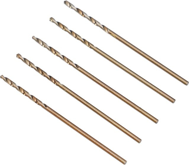 Vibratite HSS M35 Kobalt Bohrer Set in Gold, 5 Stück, Durchmesser 1-4 mm für Edelstahl, Metall und Holz - Bild 1