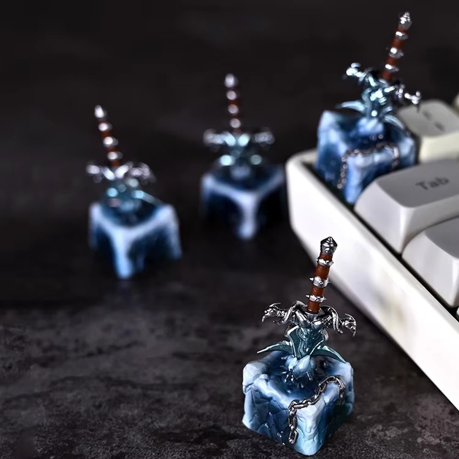 Arvin Frostmourne Artisan Harz-Tastenkappe für mechanische Tastaturen, handgefertigte Anime-Keycap für MX-Switches, 1u ESC-Taste - Bild 6