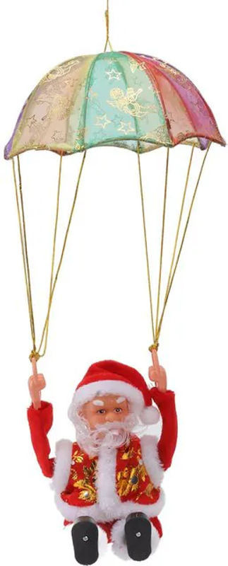 CosyHome Weihnachtsmann Hängeornament aus Fleece und Kunststoff, mehrfarbig - Bild 1