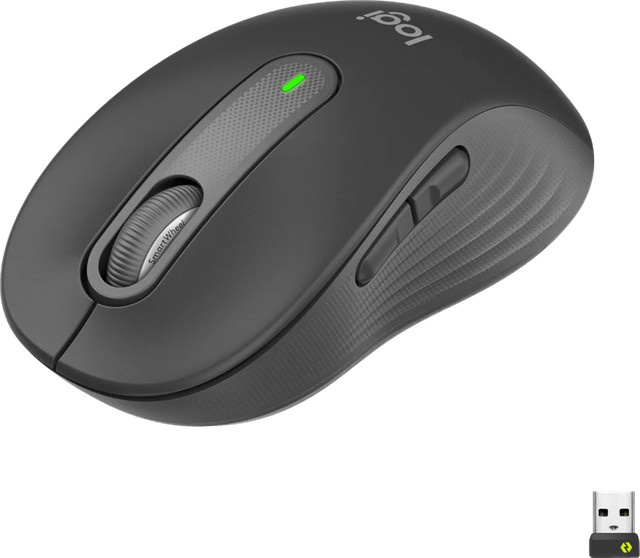 Logitech Signature M650 Kabellose Maus in Anthrazit mit Bluetooth und USB-A - Bild 1