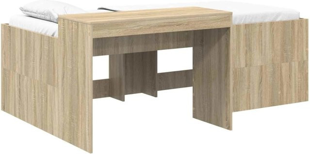 vidaXL Hochbett mit Schreibtisch für Kinder in Sonoma Eiche, Breite: 80 cm, Länge: 200 cm - Bild 1