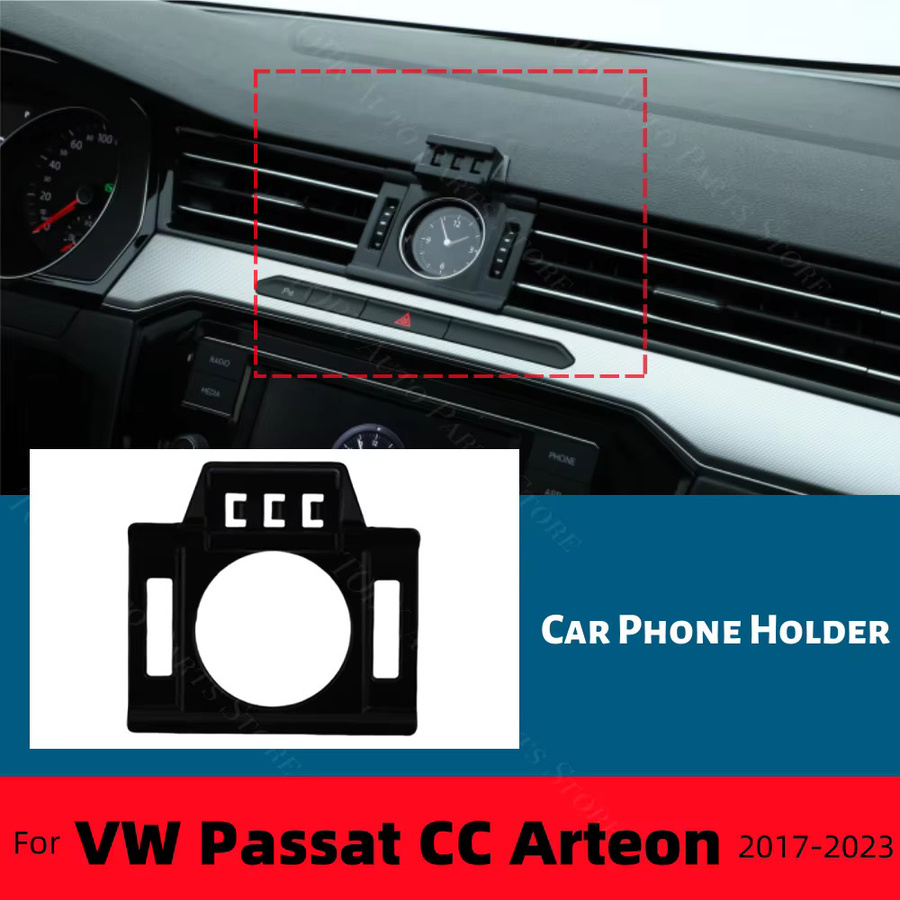 Kabellose Auto-Handyhalterung mit 15 W Schnellladefunktion für Volkswagen VW Passat CC Arteon 2017–2023 in Schwarz - Bild 2
