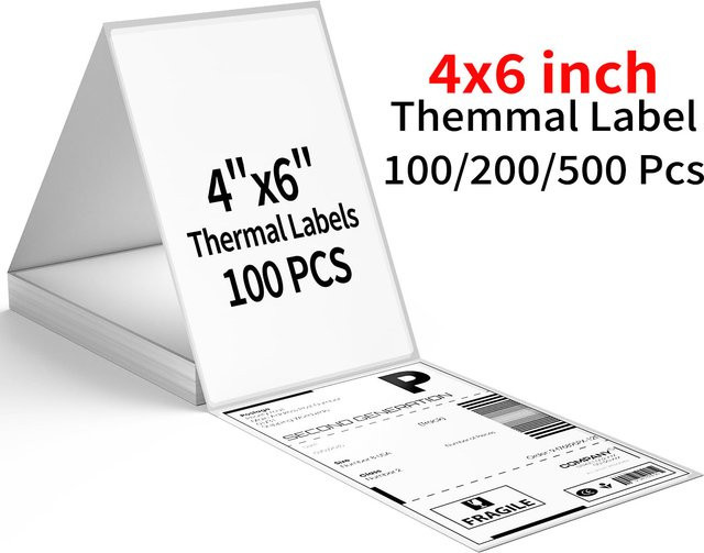 Marklife Thermoetikettenpapier Weiß B/H: 10 x 15 cm - Bild 1