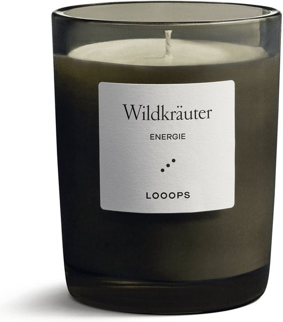 LOOOPS Duftkerze Wildkräuter aus pflanzlichem Wachs, 250 g - Bild 1