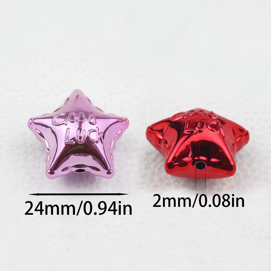 JHNBY Perlen Acryl, Mischfarben, 24mm, Unisex - Bild 2