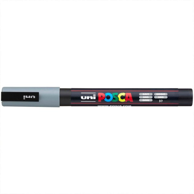 uni POSCA-Marker PC-3M Permanent Marker mit Pigmenttinte in Grau (Spitze: 0,9-1,3 mm) - Bild 1