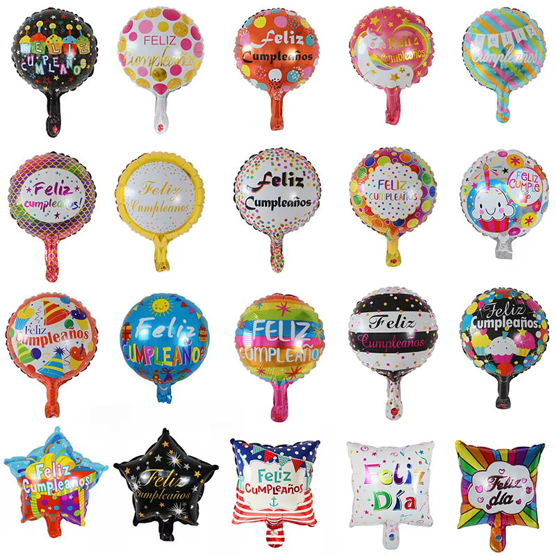 20 Stück bunte Folienballons für Geburtstag mit spanischen Aufschriften, Durchmesser: 25,4 cm, Partydekoration von LQVYI - Bild 2