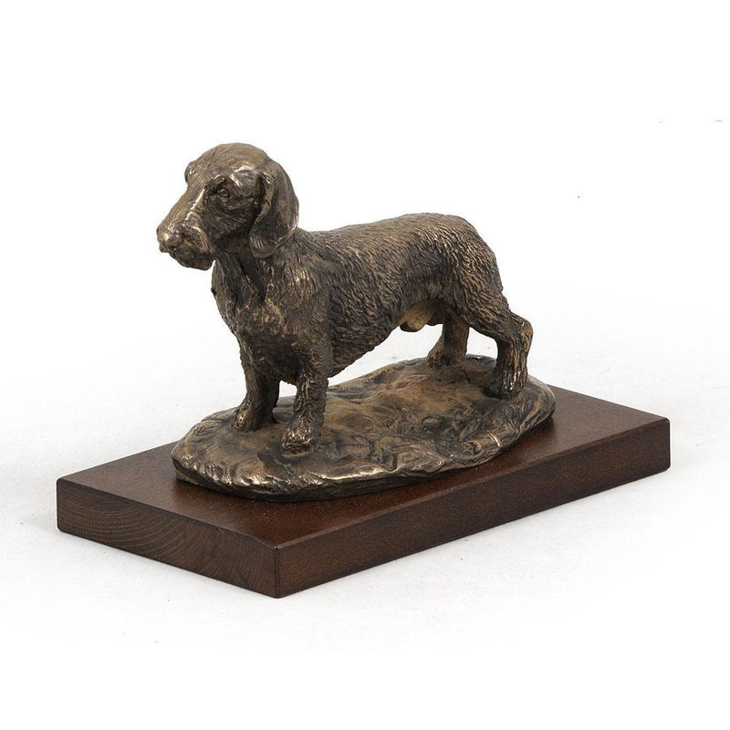 Art-Dog Hundestatue Rauhaardackel in Braun als dekorative Figur für Büro und Hundeshows - Bild 4
