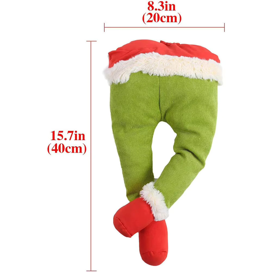 APWIKOGER Weihnachtliche Santa Claus Beine als Hängeanhänger in Rot für Weihnachtsbaum und Dekoration - Bild 5