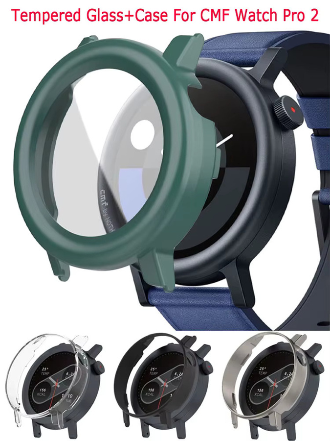 CMF Schutzhülle für CMF Watch Pro 2, HD-Hartglas + PC-Gehäuse, Schwarz - Bild 5