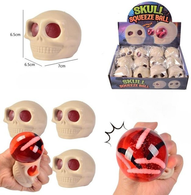 Topmix Totenkopf Sensorisches Fidget Spielzeug, Skelett Ball Kopf - Bild 1