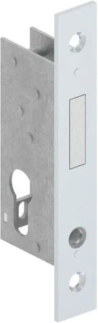 FeNau Rohrrahmen-Riegelschloss aus Zinkdruckguss in Silber mit 30 mm Dornmaß für Profilzylinder - Bild 1