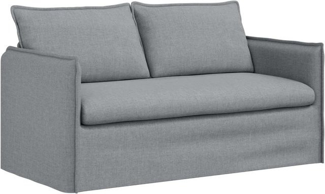 vidaXL Sofa Hellgrau mit Stoffbezug und Metallrahmen B/T/H: 156 x 82 x 85 cm - Bild 1