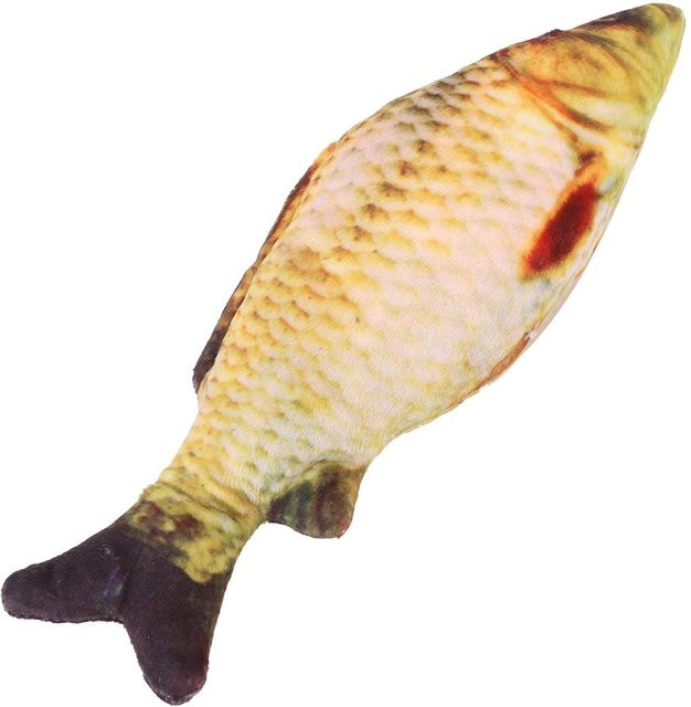 CosyHome Kätzchen Plüschtier, Fischform, 20cm, beige - Bild 1