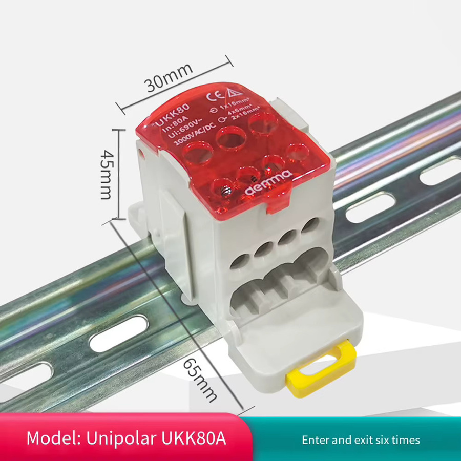 UKK80 Split Din Rail Terminal Block Junction Box Elektrische Klemmen für Schaltschränke und Stromverteiler - Bild 2