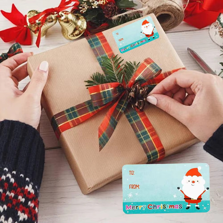 500 Stück selbstklebende Weihnachtsanhänger und Geschenkanhänger in Multicolour aus Papier - Bild 4