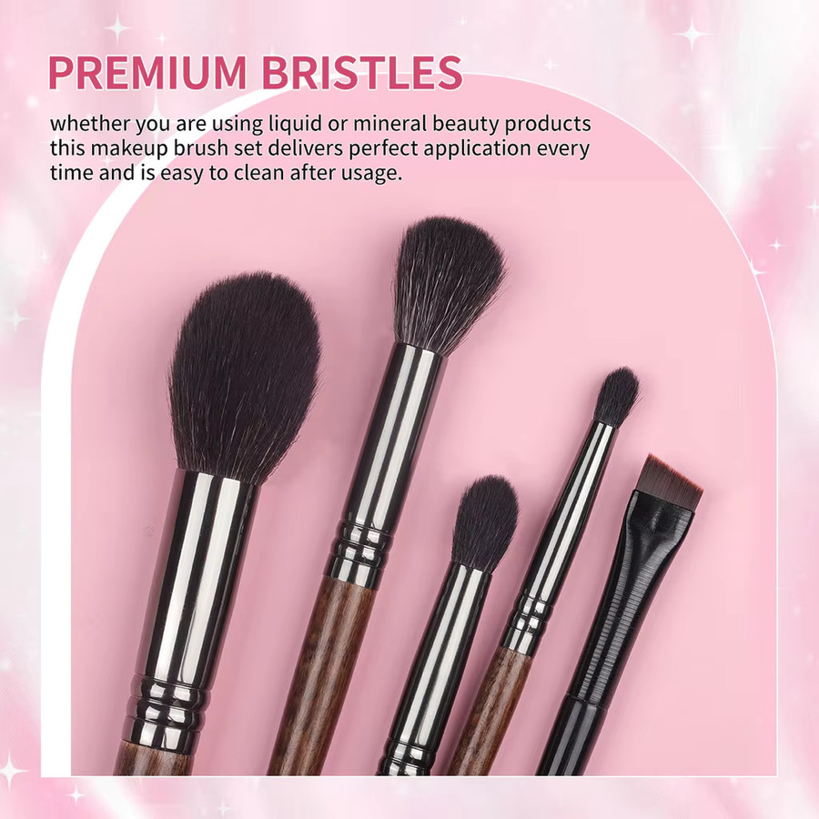 OVW Make-up-Pinsel-Set, Ziegenhaar-Mischpinsel, Highlight-Pinsel, Rouge - Bild 2