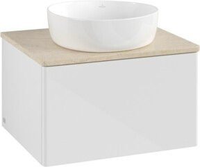 V&B Waschtischunterschrank Antao mit Beleuchtung, Weiß lackiert, B/T/H: 60 x 36 x 50 cm - Bild 1
