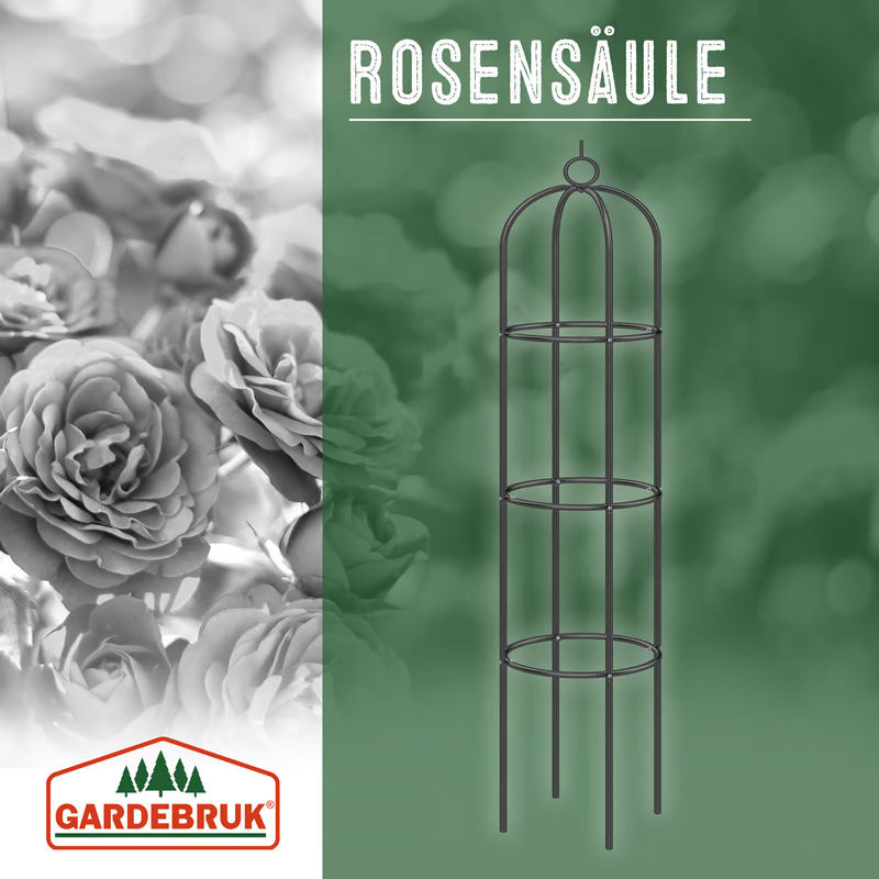 Gardebruk Rosensäule Rankhilfe aus Metall in Schwarz, Höhe: 200 cm, Breite: 40 cm - Bild 3