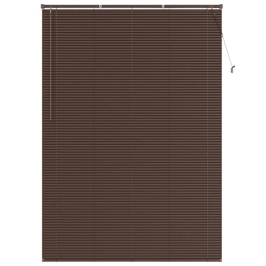 vidaXL Venetianer Jalousie Dunkelbraun mit Muster aus PVC, B/H: 160 x 213 cm - Bild 2