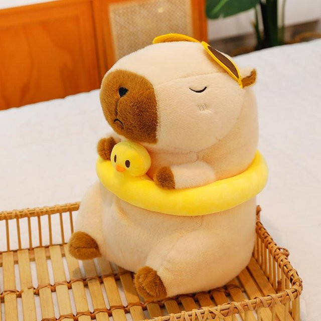 Sommer-Capybara-Plüschtier, Kapibara-Puppe, große Stoffpuppe, 40cm - Bild 1