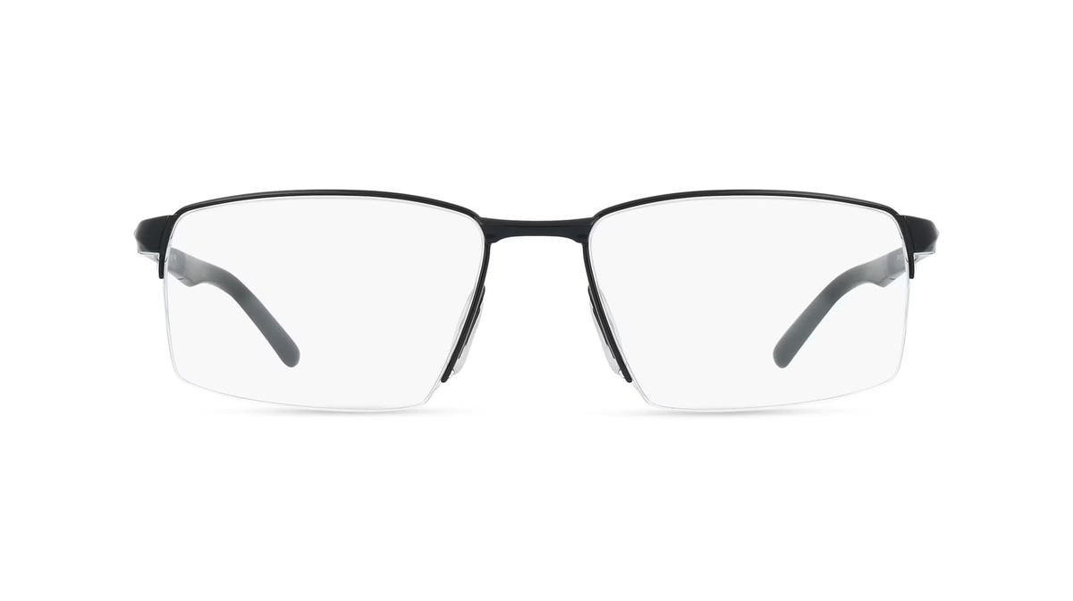 Porsche Design P81005 Korrektionsbrille, Halbrand, Quadratisch, Metall, Herren, schwarz - Bild 1