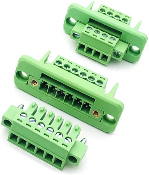 ZSDZFYLLK Klemmenblock Plug-in-Typ mit Flanschplatte, 3,81 mm, grün - Bild 1