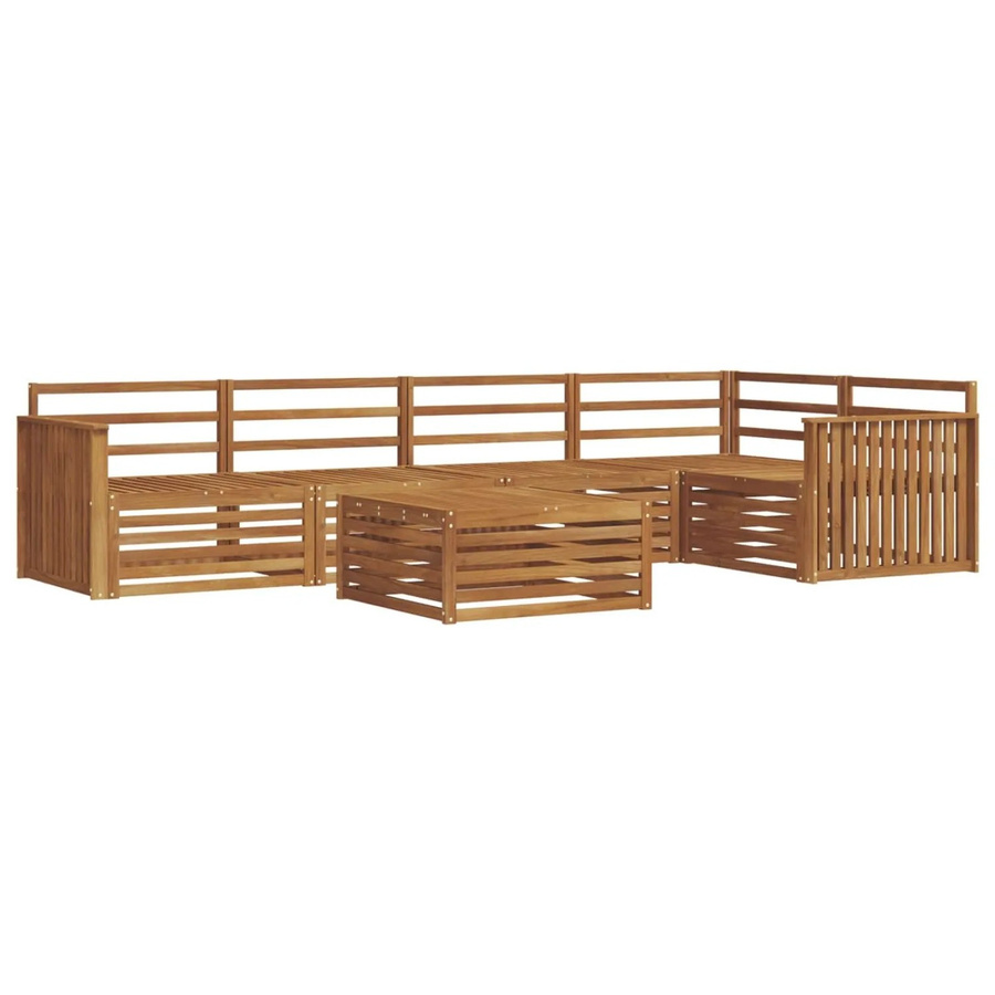 vidaXL Outdoor-Sofagarnitur 6-teilig aus Massivholz Akazie in Natur Braun - Bild 2