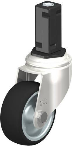 Blickle Lenkrolle LKRXA-PATH 80G-11-EXV14 in Schwarz und Grau aus Edelstahl mit 80 mm Rad-Durchmesser und 120 kg Tragfähigkeit - Bild 1