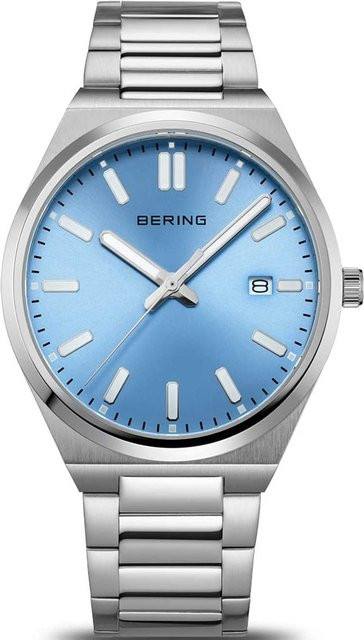 Bering Herrenuhr, Quarz, Edelstahl, Blau, 39 mm, 5 ATM - Bild 1