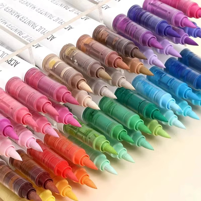 Languo 9-teiliges Set Acrylmarker mit weichen Pinselspitzen in Multicolour für DIY Handzeichnungen, Graffiti und Kunstprojekte - Bild 3