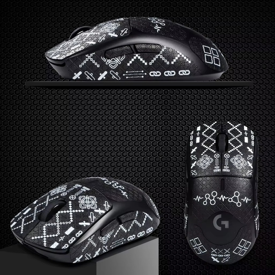 Logitech G Pro Wireless / Pro 2 Lightspeed Maus-Klebeband in Schwarz, rutschfestes PVC-Material für besseren Griff - Bild 2