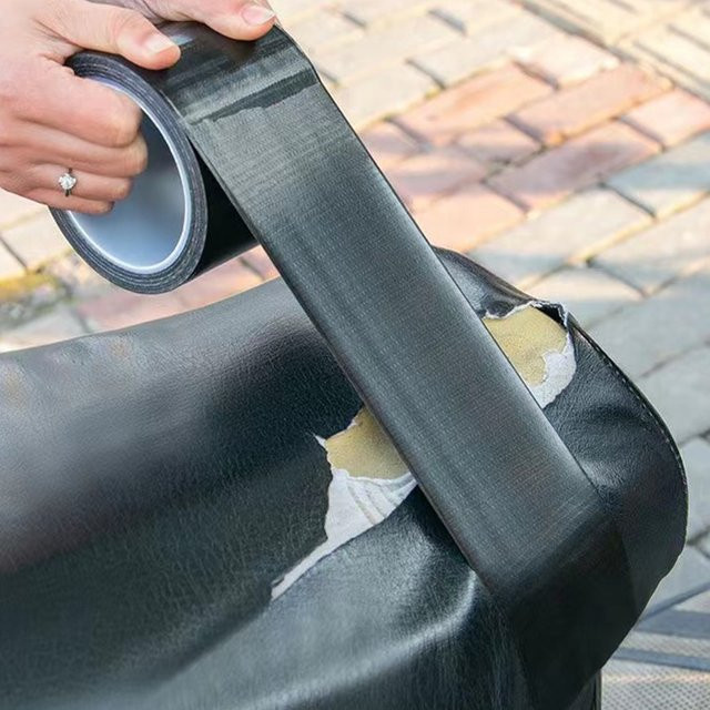 2 Stück selbstklebendes Reparaturband aus Kunstleder in Schwarz, wasserdichtes Leder-Patch für DIY-Reparaturen - Bild 1