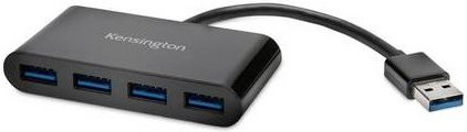Kensington UH4000 USB 3.0 Hub mit 4 USB-A Anschlüssen, Schwarz - Bild 1