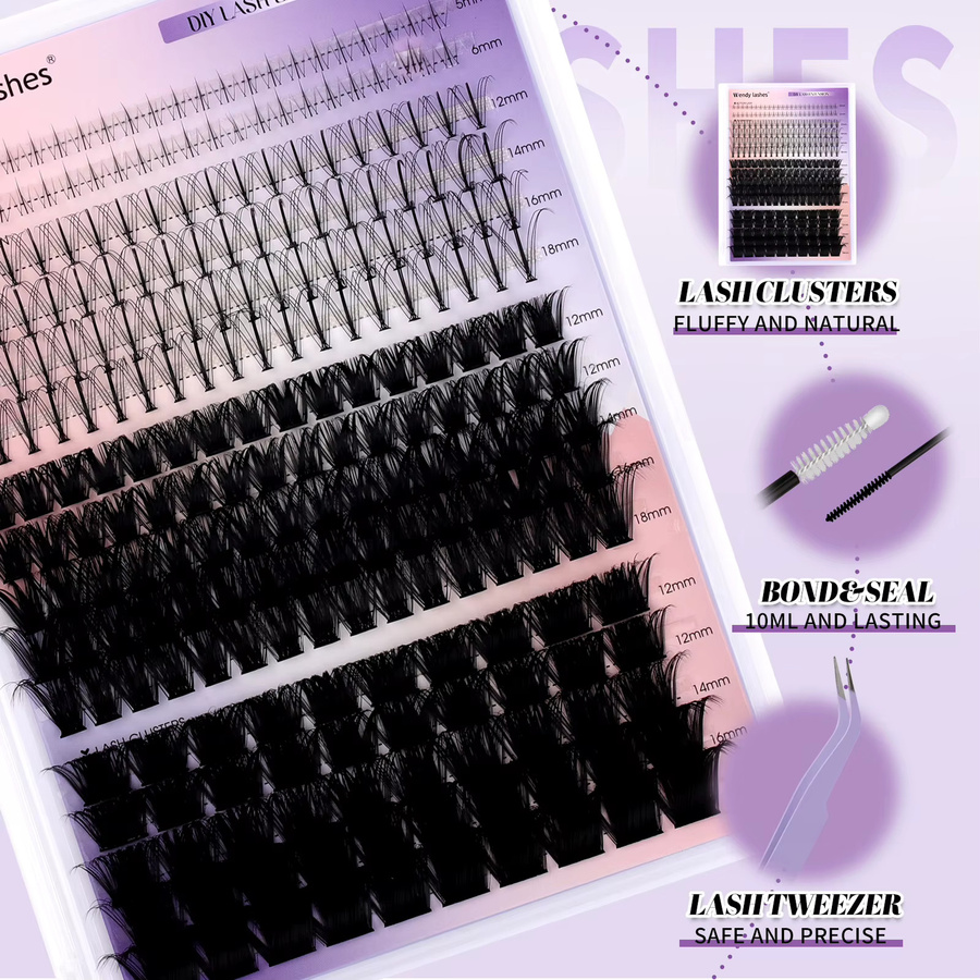 Wendy Lashes Lash Clusters Set, Black - Bild 2