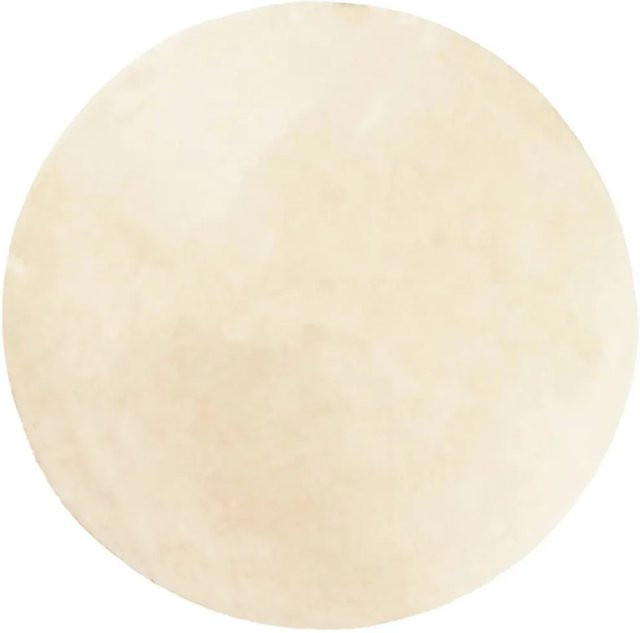 vidaXL Teppich HUARTE Kurzflor in Creme, rund, Ø 160 cm, waschbar und rutschfest - Bild 1