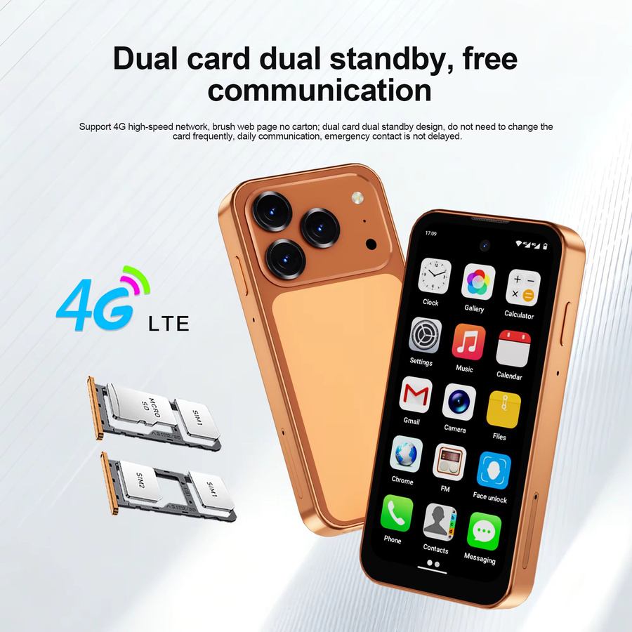 SERVO 19 Air Android Pocket Smartphone in Orange mit 3,88 Zoll Display, 6GB RAM, 128GB Speicher, 4G LTE, WiFi Hotspot und Dual SIM - Bild 2