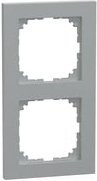 Merten Rahmen Abdeckung System M 2fach Aluminium Silver B/H/T: 8,3 x 15,4 x 1,2 cm IP20 - Bild 1