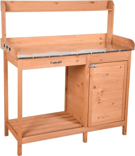 Garden Pleasure Gartentisch rechteckig aus Holz in Braun - Bild 1