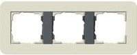 Gira Abdeckrahmen dreifach mit Trägerrahmen in Soft-Touch Oberfläche, Farben: Sand, Anthrazit, Beige - Bild 1