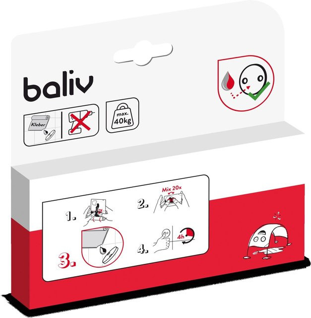 baliv Klebeset für Wandmontage in Weiß - Bild 1