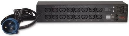 APC Switched Rack PDU AP7922B Stromverteilungseinheit in Schwarz mit 16 IEC 60320 C13 Ausgängen, Ethernet 10/100 und IEC 60309 32A Eingang, 2U Bauform - Bild 1